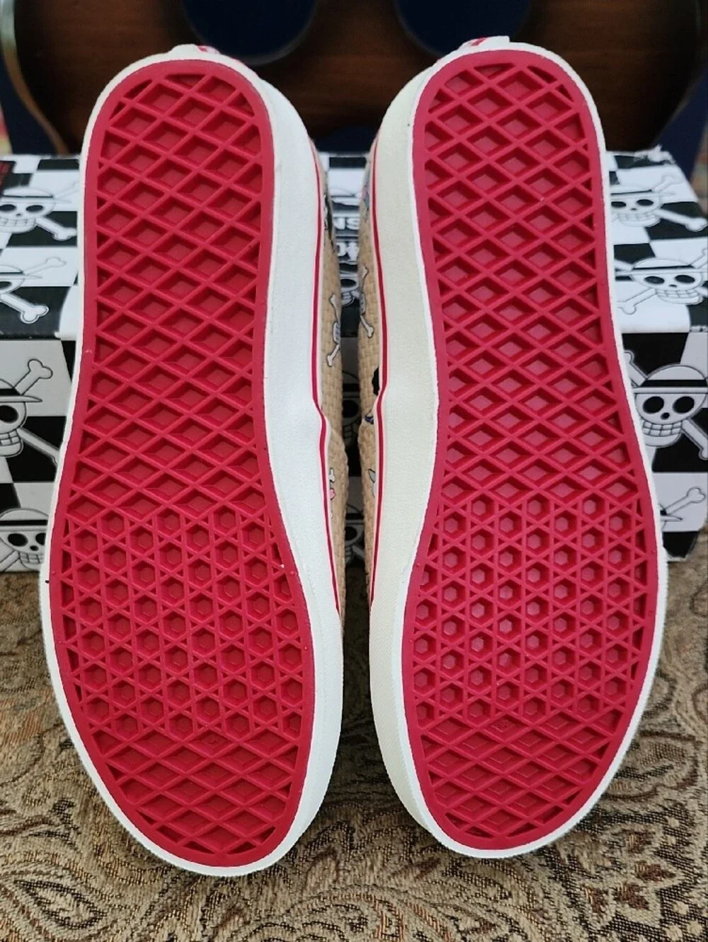 🏴‍☠️ NIB Vans x One Piece Authentic 'Straw Hat' Sneakers Size Men 5.5 / Women 7